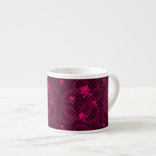 Rosa Emo Muster mit Kreisen Espressotasse