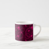 Rosa Emo Muster mit Kreisen Espressotasse (Rechts)