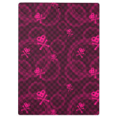 Rosa Emo Muster mit Kreisen Klemmbrett (Rückseite)