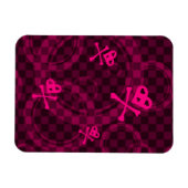 rosa Emo-Muster mit Kreisen Magnet (Horizontal)