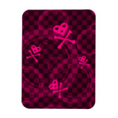 rosa Emo-Muster mit Kreisen Magnet (Vertikal)