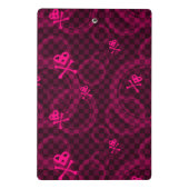 Rosa Emo Muster mit Kreisen Mini Klemmbrett (Rückseite)