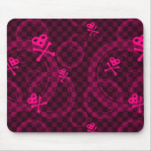 Rosa Emo Muster mit Kreisen Mousepad (Vorne)