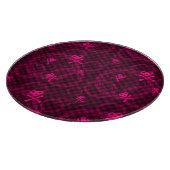 Rosa Emo Muster mit Kreisen Schneidebrett (Ecke)