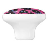 Rosa,emo,scull,Zuhause & Living, Zuhause Décor , Z Keramikknauf (Seitenansicht)