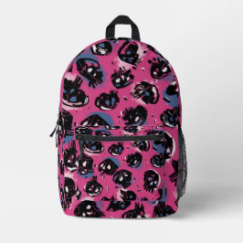 Rosa emo-Skulptur-Accessoires Flaggen Wallets Ruck Bedruckter Rucksack