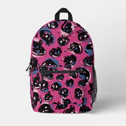 Rosa emo-Skulptur-Accessoires Flaggen Wallets Ruck Bedruckter Rucksack (Vorderseite)