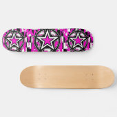 Rosa Emo Stars Skateboard von Bradley Boness (Horizontal)
