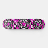 Rosa Emo Stars Skateboard von Bradley Boness (Horizontal)
