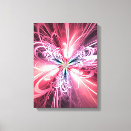 Rosa Energie-Schmetterlings-Fraktal-Kunst Leinwanddruck