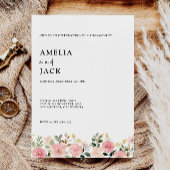 Rosa Engagement Party Hochzeit Einladung