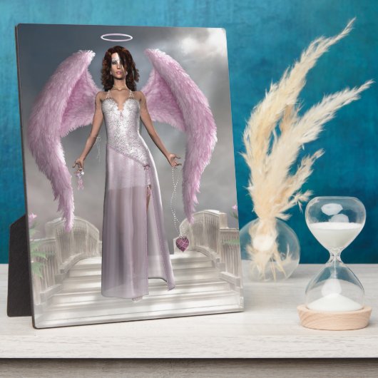 Rosa Engel der Hoffnung Fotoplatte (Seite)