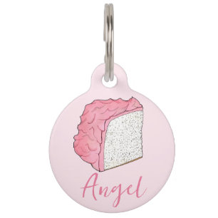 Rosa Engel Food Cake Slice Backen Personalisiert Haustiermarke