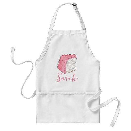 Rosa Engel Food Cake Slice Backen Personalisiert Schürze (Vorne)