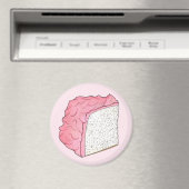 Rosa Engel Food Cake Slice Backen Retro Dessert Magnet (In Situ (Geschirrspüler))