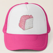 Rosa Engel Food Cake Slice Backen Retro Dessert Truckerkappe (Vorderseite)