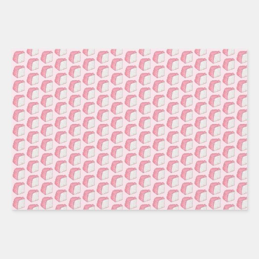 Rosa Engel Food Schwammkuchen Slice Backen Feinsch Geschenkpapier Set (Vorderseite 3)