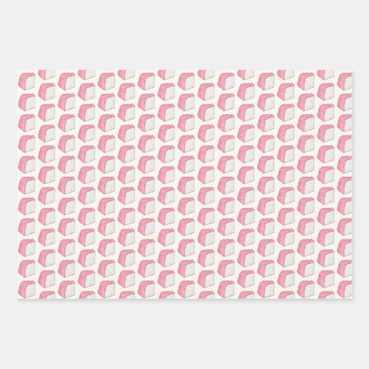 Rosa Engel Food Schwammkuchen Slice Backen Feinsch Geschenkpapier Set (Vorderseite 2)