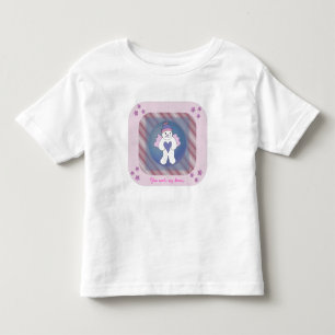 Rosa Engel T-Shirt mit Schnee
