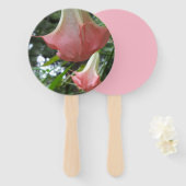 Rosa Engel Trompete Blume Fächer (Vorne und Hinten)