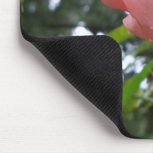 Rosa Engel Trompete Blume Mousepad (Ecke)