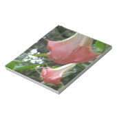 Rosa Engel Trompete Blume Notizblock (Rotiert)