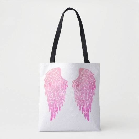 Rosa Engel Wings & White Tasche (Vorderseite)