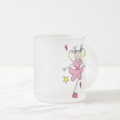 Rosa Engels-Prinzessin Mug Mattglastasse (VorderseiteRechts)