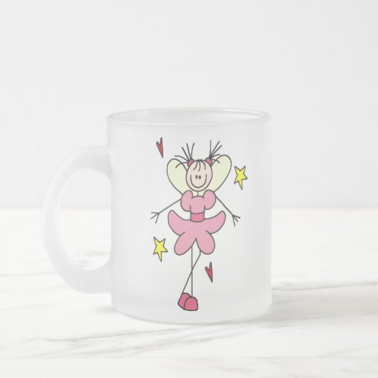 Rosa Engels-Prinzessin Mug Mattglastasse (Links)