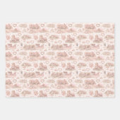 Rosa englische Landhochzeit Aquarell Geschenkpapier Set (Vorderseite 3)