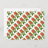 Rosa Englische Rose Postkarte (Vorne/Hinten)