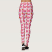 Rosa Ente Frauen Leggings (Rückseite)