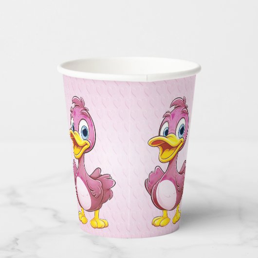 Rosa Enten Papiertasse Pappbecher (Rechts)