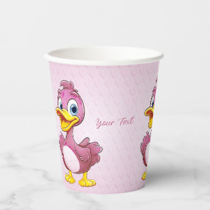Rosa Enten Papiertasse Pappbecher