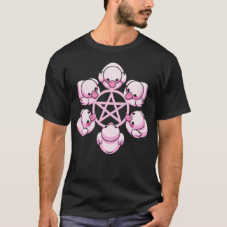 Rosa Enten Pentakel Pentagramm Pastell Goth Alt T-Shirt