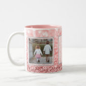Rosa Entwurf des Glitzer-2 der Bild-w/Text Ihre Zweifarbige Tasse (Links)