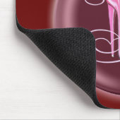 Rosa Entwurf des Stilett-Schuh-3D Mousepad (Ecke)
