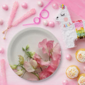 Rosa Erbsen, frisch Pappteller (Party)