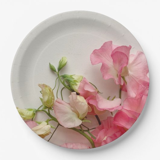 Rosa Erbsen, frisch Pappteller (Vorderseite)