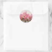 Rosa Erbsen nah Runder Aufkleber (Tasche)