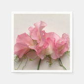 Rosa Erbsen nah Serviette (Vorderseite)