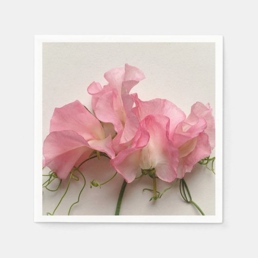 Rosa Erbsen nah Serviette (Vorderseite)