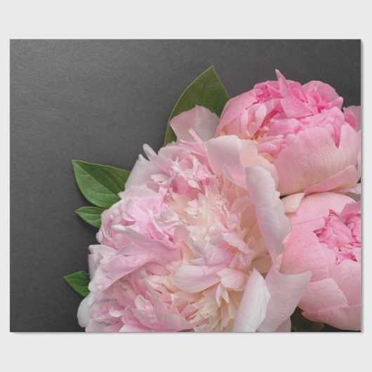 Rosa Erdbäume auf dunkelgrau Geschenkpapier (Flach)