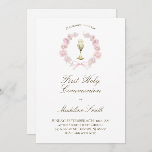 Rosa Erdbäume zerstören erste Kommune Einladung (Vorne/Hinten)