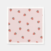 Rosa Erdbeercocktail Servietten (Vorderseite)