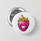 Rosa Erdbeere Button (Vorne & Hinten)