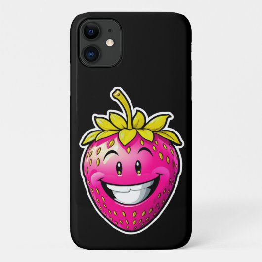 Rosa Erdbeere Case-Mate iPhone Hülle (Rückseite)