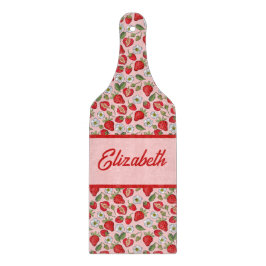 Rosa Erdbeere Cottagecore Schneidebrett