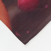 Rosa Erdbeere Donuts Fleecedecke (Ecke)