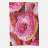 Rosa Erdbeere Donuts Geschirrtuch (Vertikal)